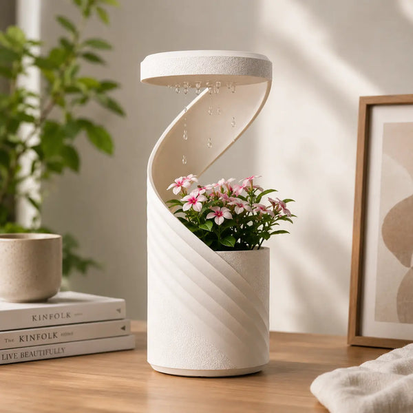 Modern Spiral Self-Watering Desk Vase
