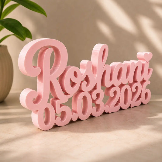 Personalized Name With Date For Birthday, Marriage, Anniversary