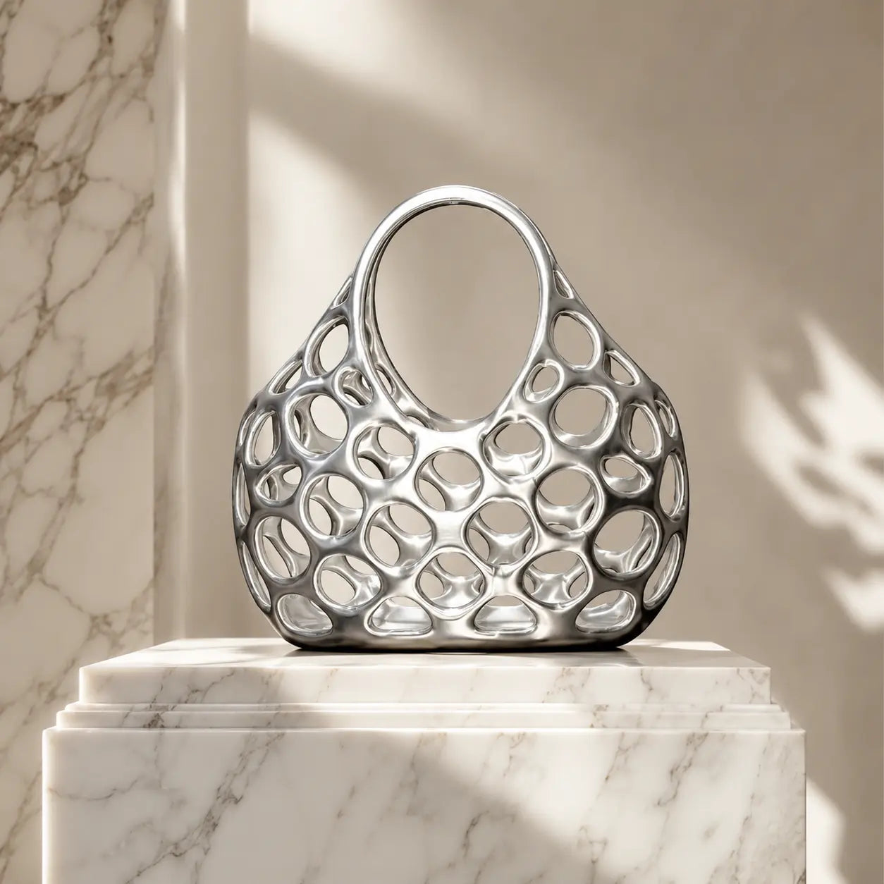 Premium 3D Printed Geometric Luxury Handbag