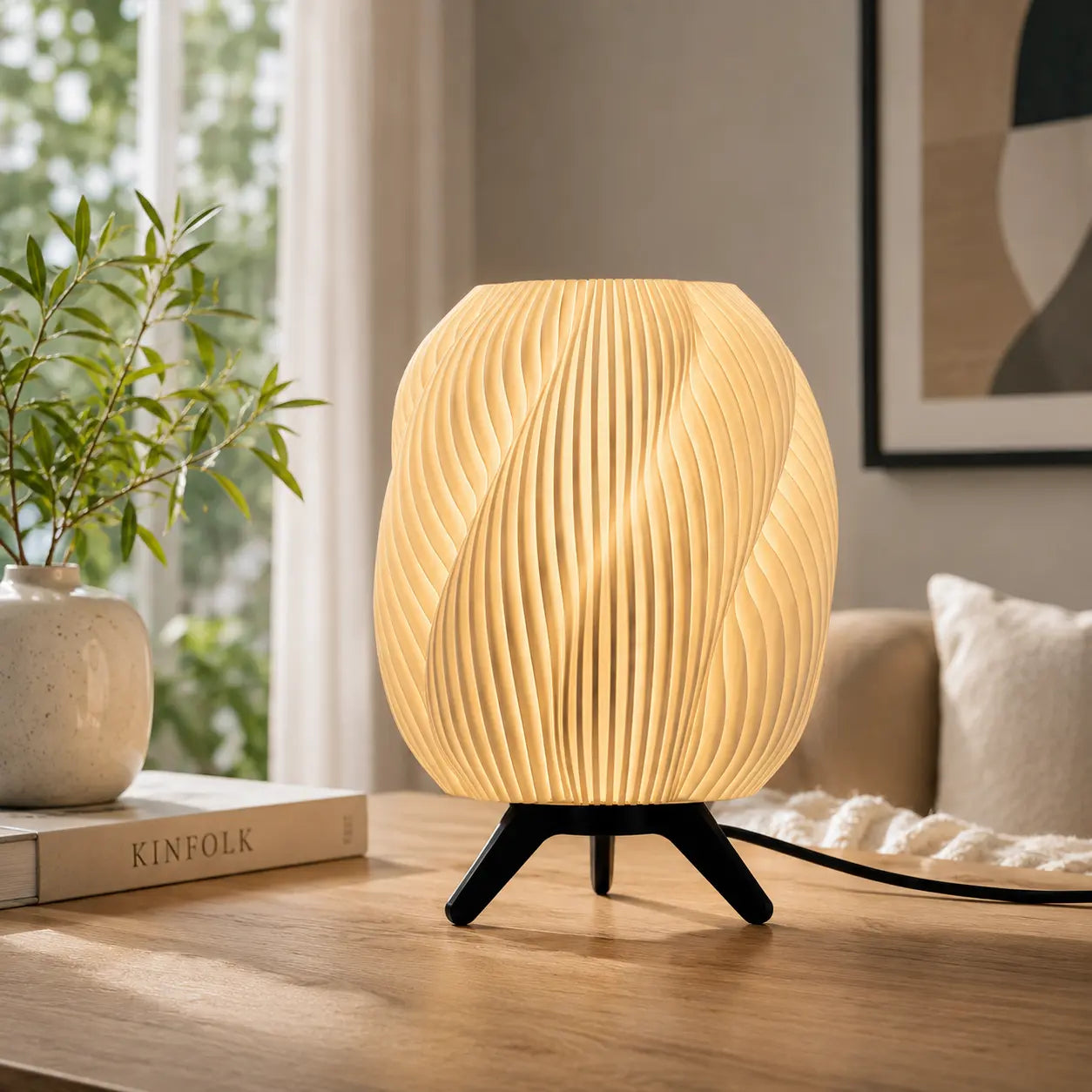 Modern Sculptural Smart Glow Table Lamp, App Controlled (16M+ Colours)