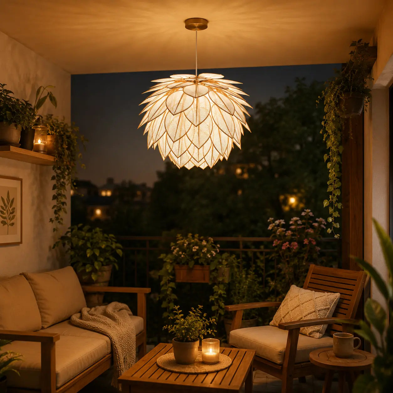 Leaf Design Ceiling Pendant Lamp