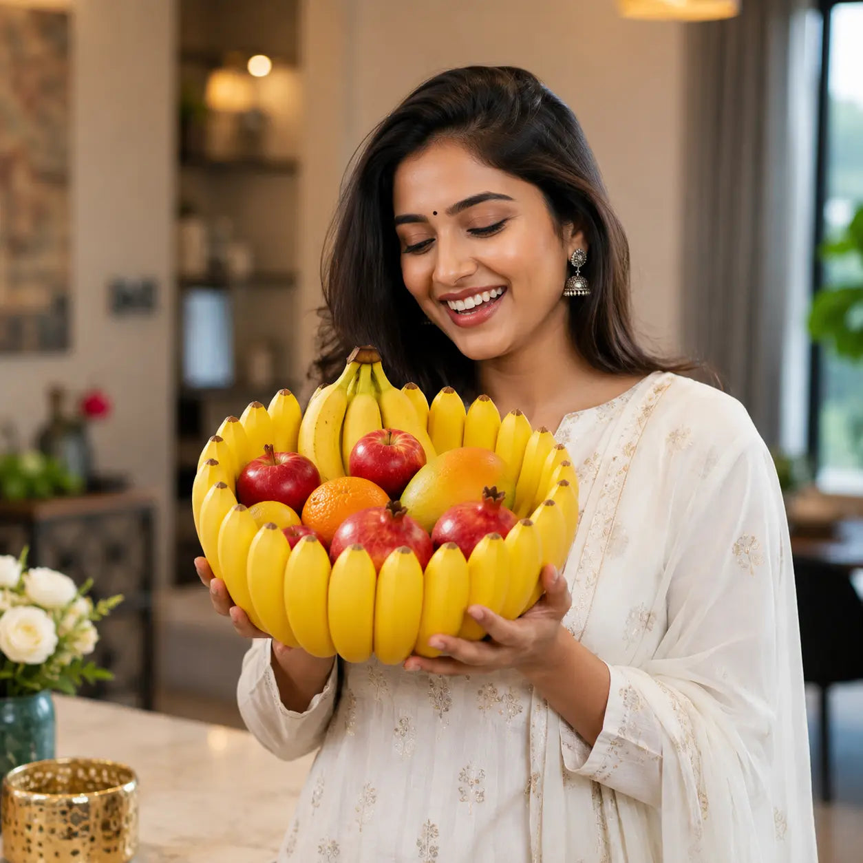 Banana Bowl – Fruit & Vegetable Storage Organizer for Kitchen, Dining Table