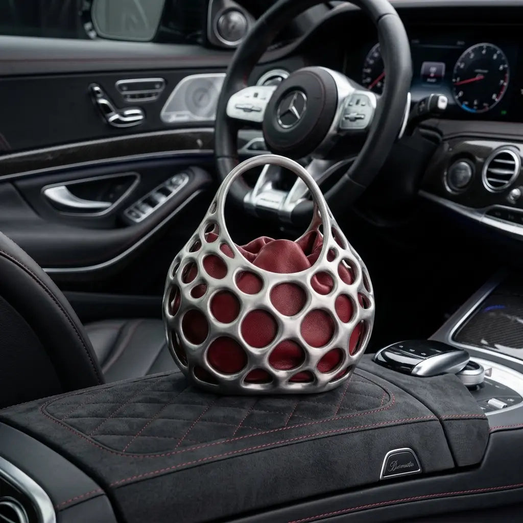 Premium 3D Printed Geometric Luxury Handbag