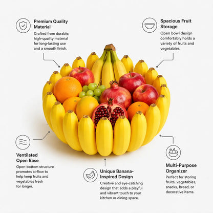 Banana Bowl – Fruit & Vegetable Storage Organizer for Kitchen, Dining Table