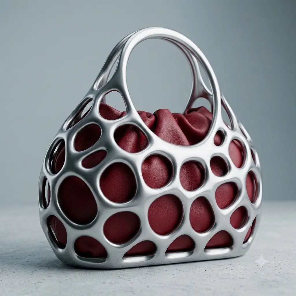 Premium 3D Printed Geometric Luxury Handbag