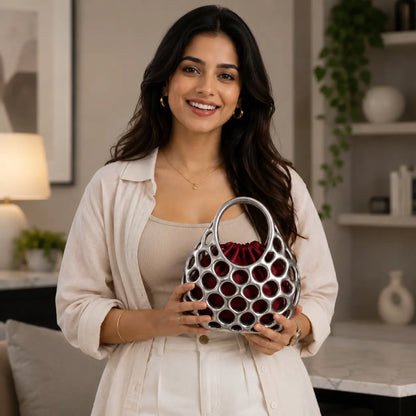 Premium 3D Printed Geometric Luxury Handbag
