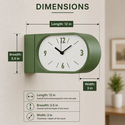Dual Sided Perch Wall Clock
