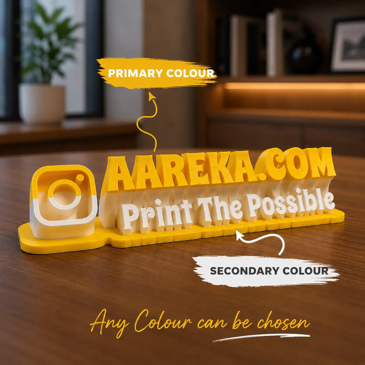 Customised 3D Printed Desk Name Plate
