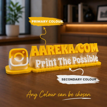 Customised 3D Printed Desk Name Plate
