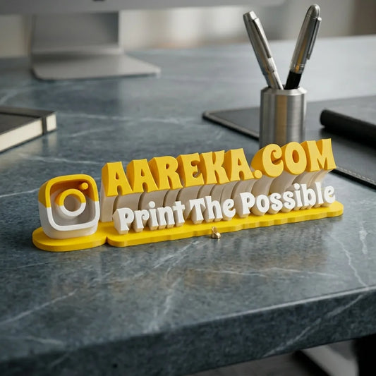 Customised 3D Printed Desk Name Plate