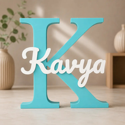 3D Custom First Letter & Full Name