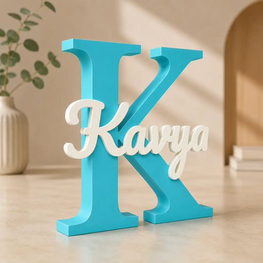 3D Custom First Letter & Full Name