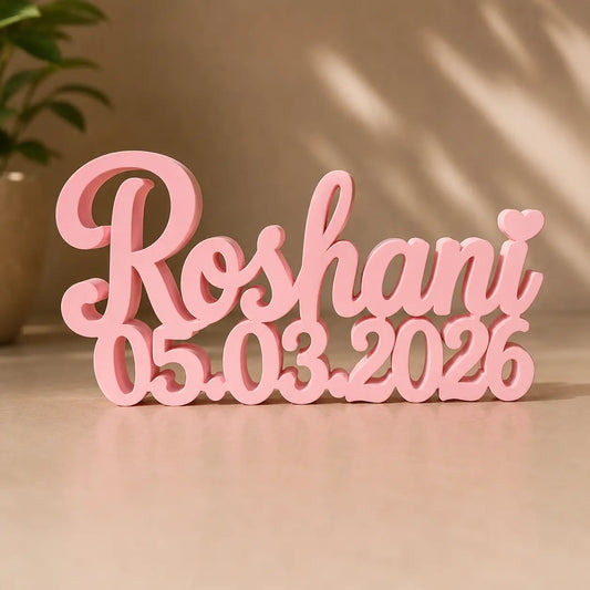 Personalized Name With Date For Birthday, Marriage, Anniversary