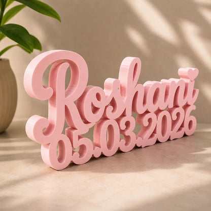 Personalized Name With Date For Birthday, Marriage, Anniversary