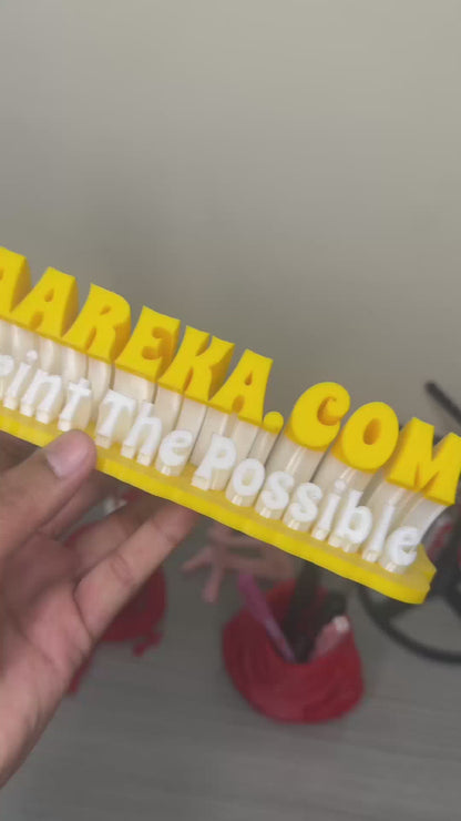 Customised 3D Printed Desk Name Plate